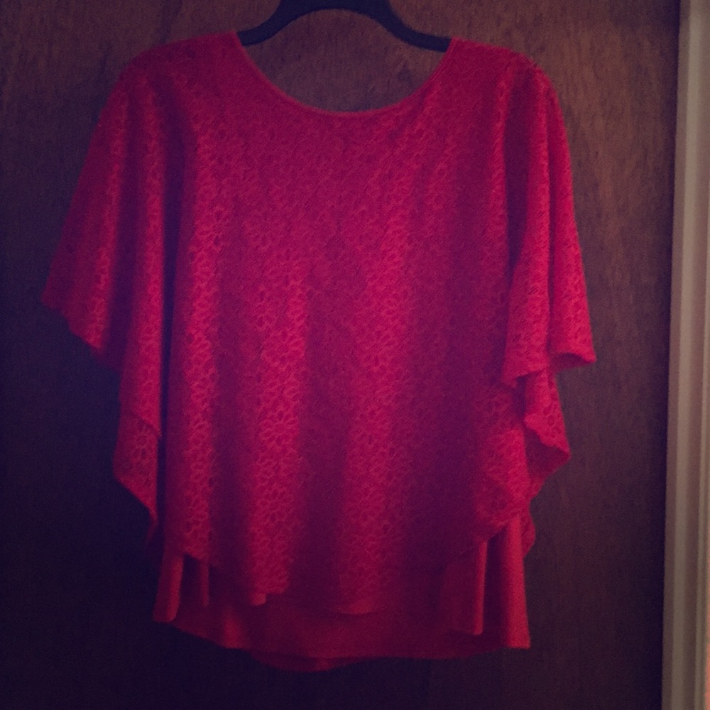 Red Lace Blouse